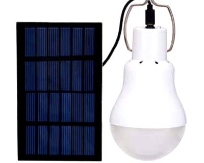 Lampara LED con panel solar