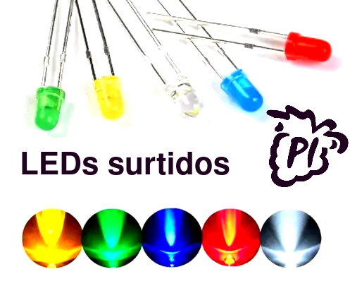 Kit de 50 LEDs de colores 3mm