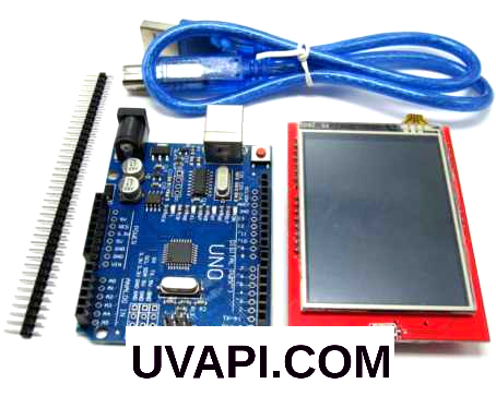 Placa Arduino uno con pantalla LCD