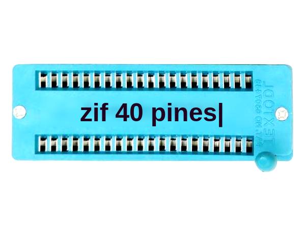 zócalos ZIF de 40 pines