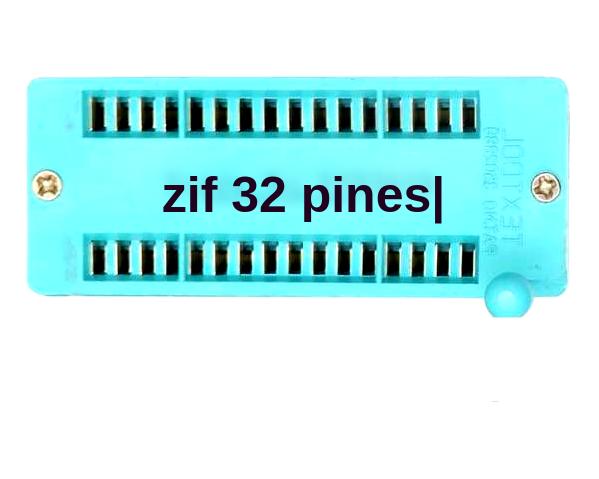zócalos ZIF de 32 pines