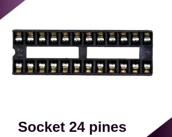 Socket pa integrados de 24 pines