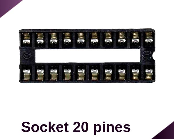 Socket pa integrados de 20 pines