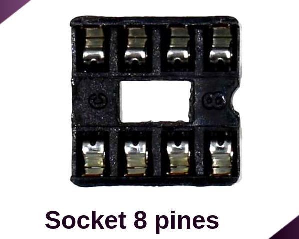 Socket pa integrados de 8 pines
