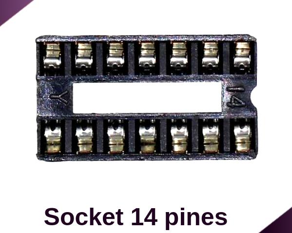 Socket pa integrados de 14 pines